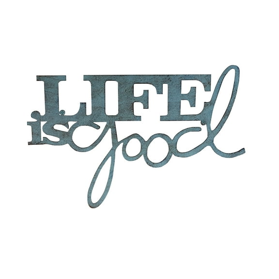 Lavish Home Life is Good Wall Art - 3D Word Art Decorative Metal Wall Sign