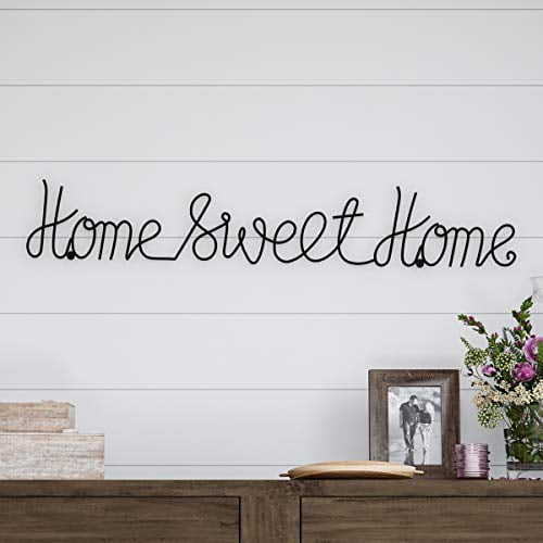 Black Iron Home Sweet Home Wall Art Sign