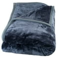 thumbnail image 1 of Lavish Home Mink Faux Fur Blanket – 91x81 Washable Bedding or Throw, Gray, 1 of 7