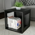 thumbnail image 1 of Lavish Home Modern Stackable Modular Cube End Table with Open Sides (Black), 1 of 8
