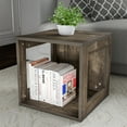 thumbnail image 1 of Lavish Home Modern Stackable Modular Cube End Table with Open Sides (Gray), 1 of 8
