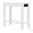 thumbnail image 1 of Lavish Home Narrow Side Table with Charging Station and Storage Shelf, 1 of 11