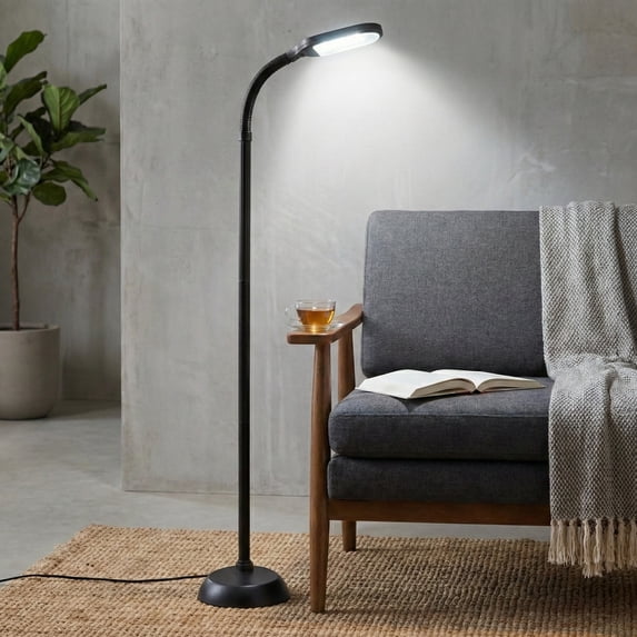 Lavish Home 63-Inch Adjustable Floor Lamp (Black)