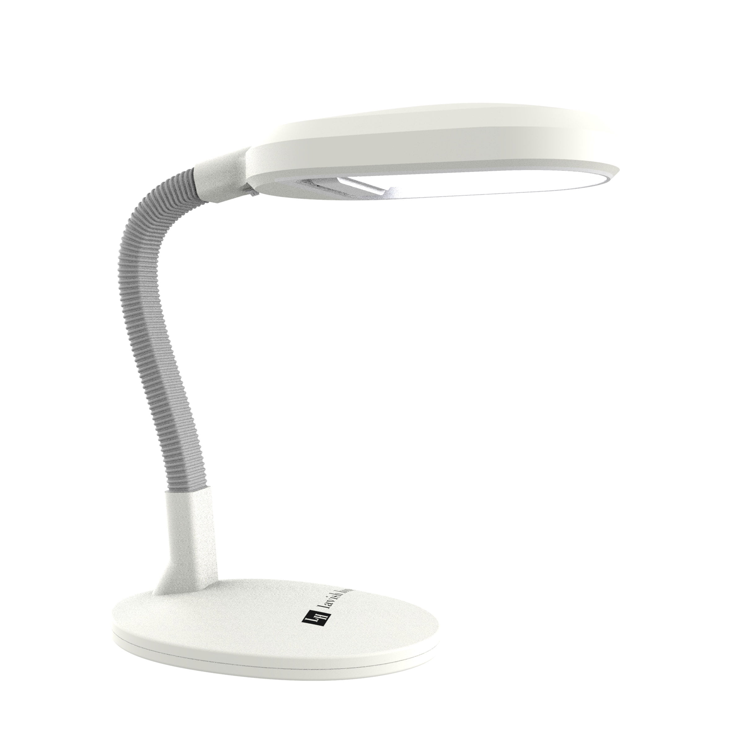 Natural Therapy Sunlight Desk Lamp, Great For Reading and Crafting,  Adjustable Gooseneck, Home and Office Lamp by Lavish Home, 7D x 9W x 22H  , Silver 