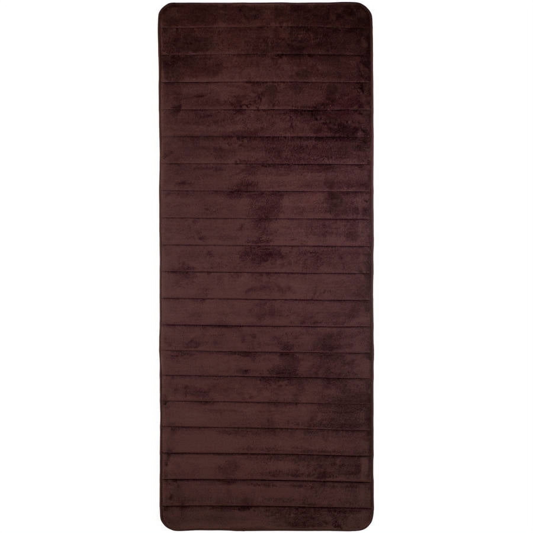 Somerset Home Oversized Nonslip Memory Foam Bathroom Rug Runner Brown ...