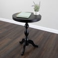thumbnail image 1 of Lavish Home Pedestal Side Table - Round End Table with Vintage Look (Black), 1 of 9