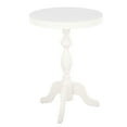 thumbnail image 1 of Lavish Home Pedestal Side Table - Round End Table with Vintage Look (White), 1 of 8