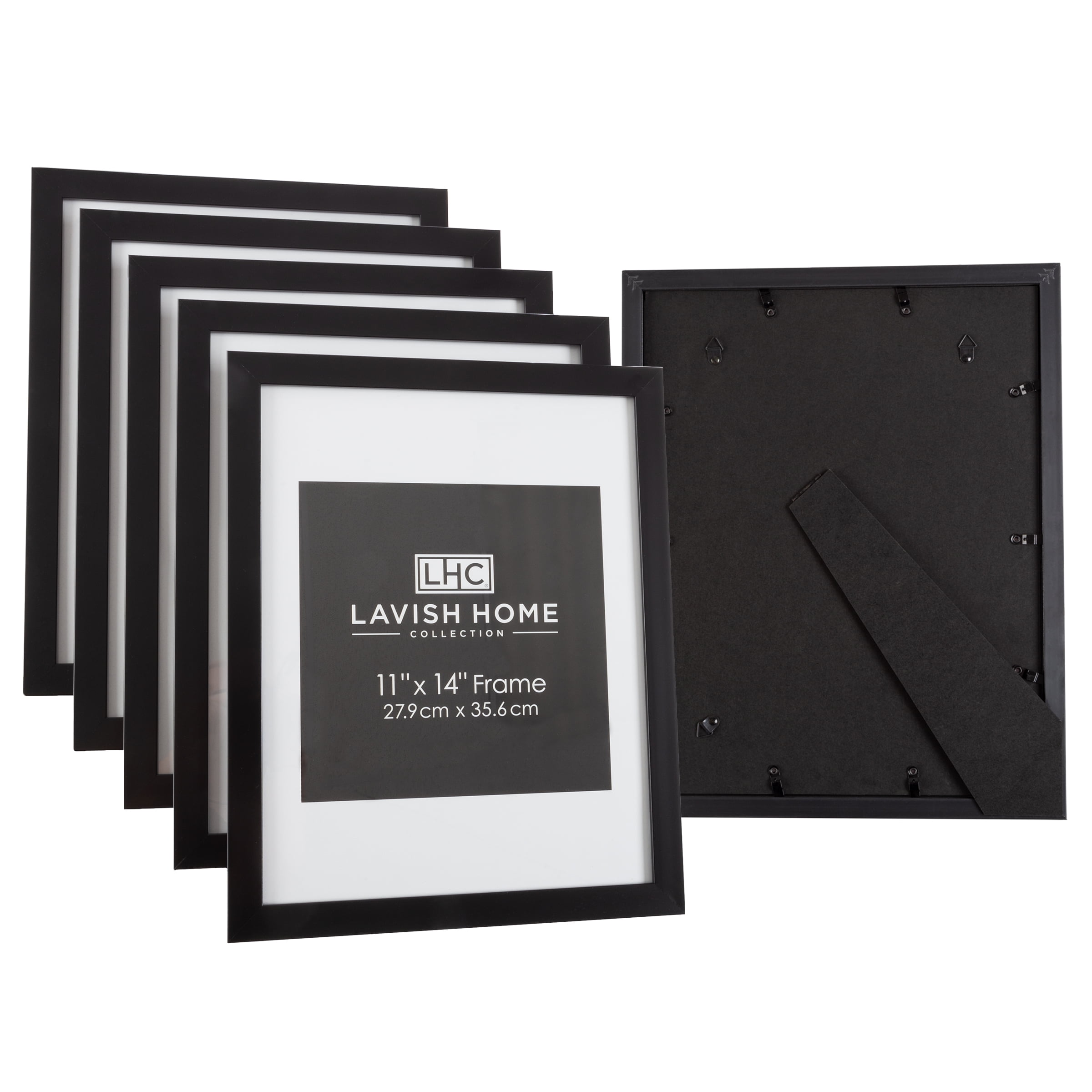 US Pride Furniture 11x14 inch Wood Picture Frame - Set of 4 (Set of 4) Black