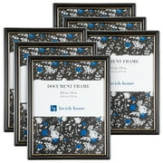 Lavish Home Picture Frame Set, Document Frame Pack for Picture Gallery Wall with Hangers, Set of 6
