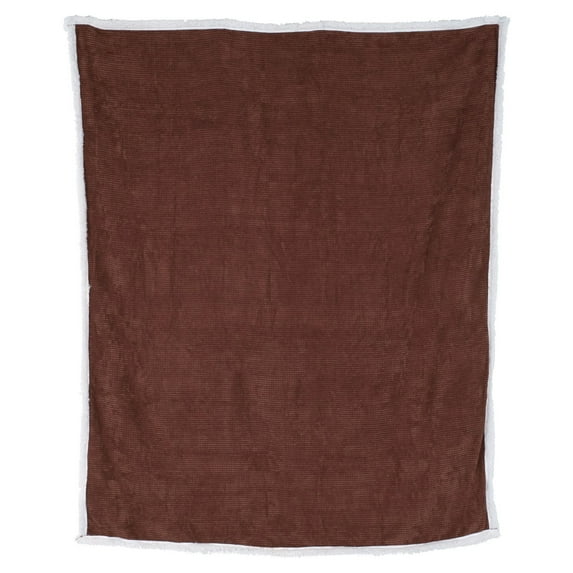 Lavish Home Plush Corduroy Sherpa Throw