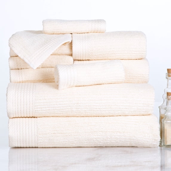 portsmouth home ribbed cotton 10-piece bath towel set