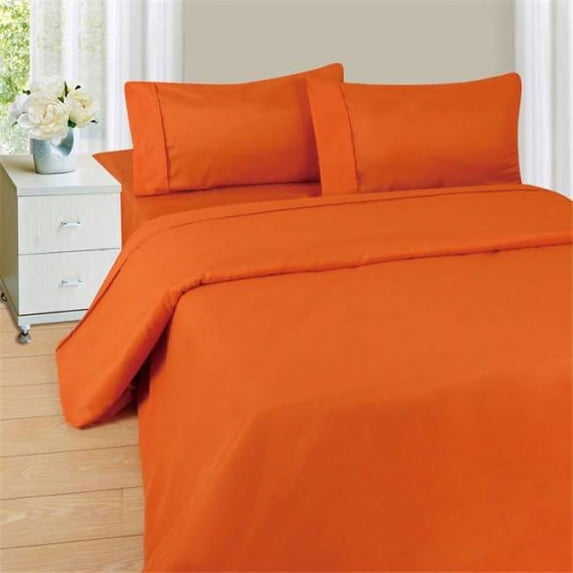 Lavish Home Series 1200 3 Piece Twin Sheet Set - Rust