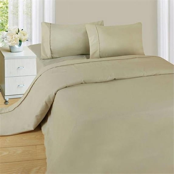 Lavish Home Series 1200 3 Piece TwinXL Sheet Set - Bone