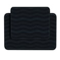thumbnail image 1 of Lavish Home Set of 2 Bathroom Rugs – Non-Slip Memory Foam Bath Mats, Black, 1 of 7