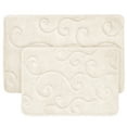 thumbnail image 1 of Somerset Home Memory Foam Bath Mat Set, 2-Pieces, Coral Fleece Embossed Pattern, 1 of 4