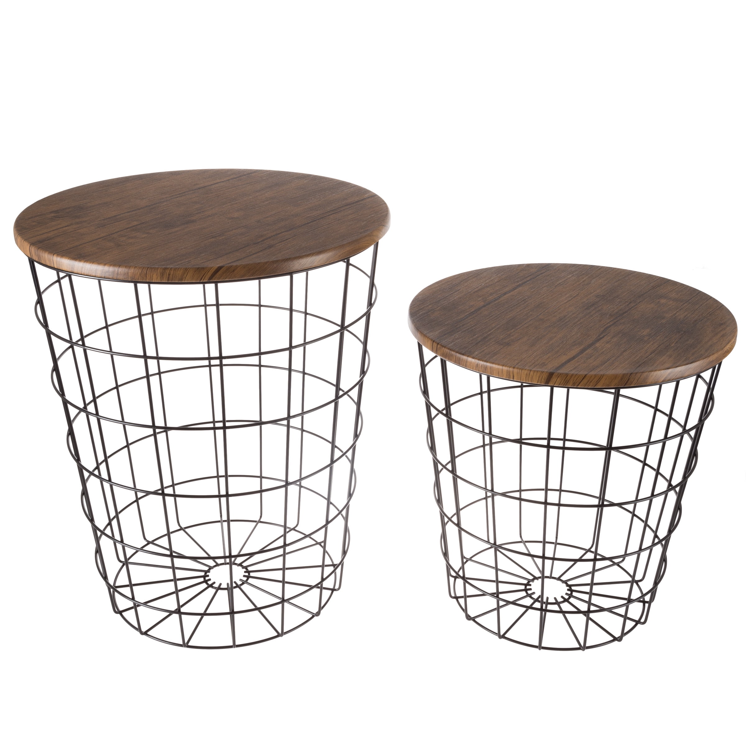 Deco 79 Farmhouse Metal Mug Rack – Set Of 2, Black Iron Round Holder For Kitchen Storage