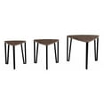 thumbnail image 1 of Nesting Tables - Set of 3 Side Tables for Living Room, Bedroom, or Home Office - Woodgrain-Look End Table Set - Modern Living Room Furniture by Lavish Home (Brown), 1 of 7
