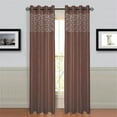 thumbnail image 1 of Lavish Home Sonya Grommet Curtain Panel 84 in. Chocolate, 1 of 1