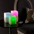 Lavish Home Square Color Changing Flameless Candle with Remote, 3 pc