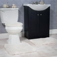 thumbnail image 1 of Lavish Home 67-14-I Super Plush Non-Slip Bath Mat Rug Set, Ivory - 3 Piece, 1 of 7