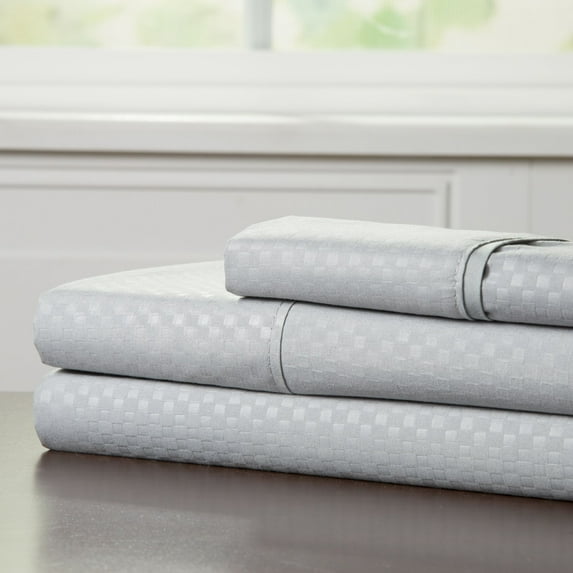 Lavish Home Twin-Size Brushed Microfiber 3-Pc. Sheet Set - Platinum