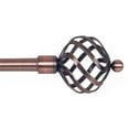 thumbnail image 1 of Lavish Home Twisted Sphere Curtain Rod -. 75 inch - Copper, 1 of 5