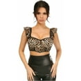 thumbnail image 1 of Lavish Leopard Velvet Underwire Bustier Top w/Removable Ruffle Sleeves, 1 of 5