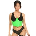 thumbnail image 1 of Lavish Neon Green Patent Open Cup Underwire Waist Cincher, 1 of 3