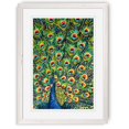 thumbnail image 1 of Wexford Home Lavish Peacock I-Framed Print - White - 22X30, 1 of 4