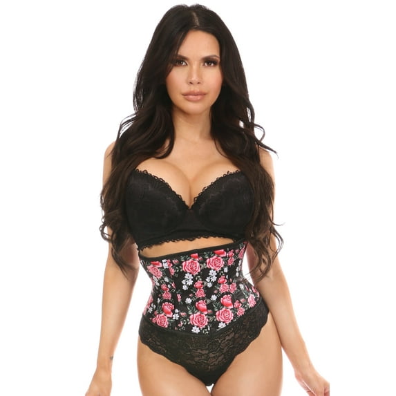 Lavish Pink Roses Mini Cincher