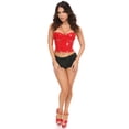 thumbnail image 1 of Lavish Red Patent PVC Underwire Bustier, 1 of 4