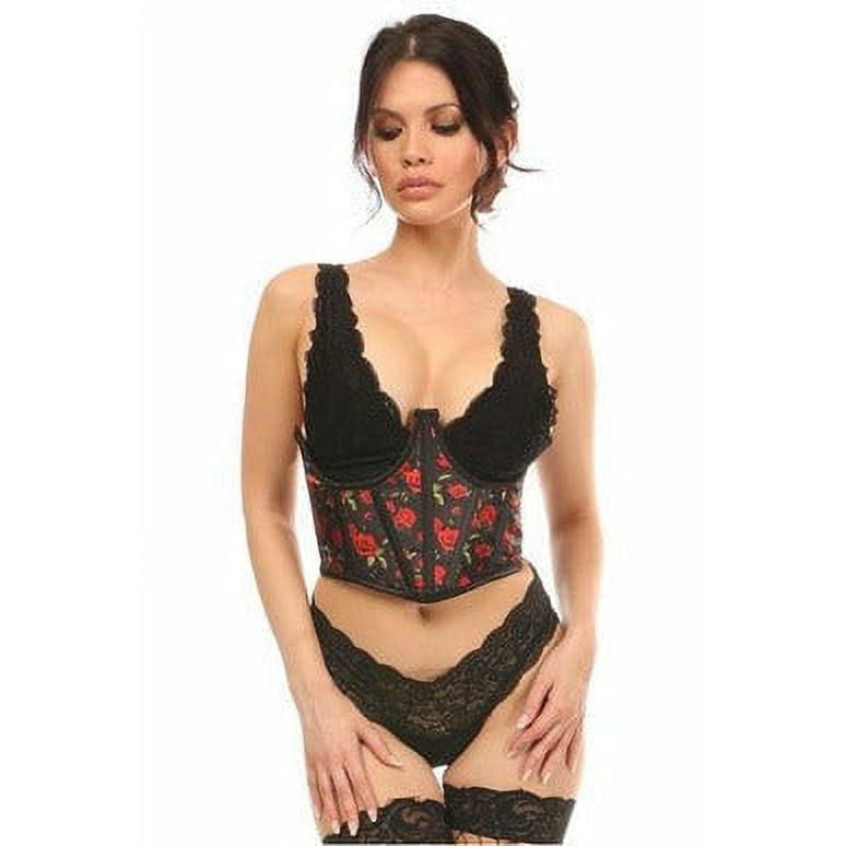 Lavish Black Satin Mini Cincher