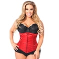 thumbnail image 1 of Lavish Red Satin Underbust Zipper Corset, 1 of 4