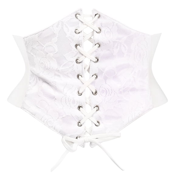 Lavish White Lace Corset Belt Cincher