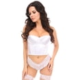 thumbnail image 1 of Lavish White Satin Underwire Bustier, 1 of 4