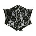 thumbnail image 1 of Lavish White w/Black Lace Overlay Corset Belt Cincher, 1 of 2
