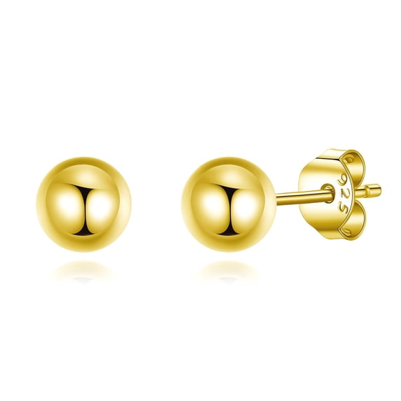 Lavishe 925 Sterling Silver Ball Stud Earrings