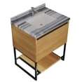 thumbnail image 1 of Alto 30" California White Oak Bathroom Vanity with White Stripes Marble Countertop, 1 of 4