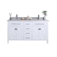thumbnail image 1 of Laviva 313YG319-60W-WS Wimbledon Vanity In White With White Stripes Counter, 1 of 3