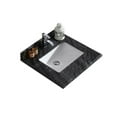 thumbnail image 1 of Laviva 313SQ1H-24-BW 0.71 x 22.05 x 24.02 in. Forever Single Hole Black Wood Marble Countertop with Rectangular Ceramic Sink, 1 of 3