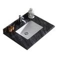 thumbnail image 1 of Laviva 313SQ1H-30-BW 0.71 x 22.05 x 30 in. Forever Single Hole Black Wood Marble Countertop with Rectangular Ceramic Sink, 1 of 3