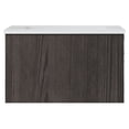 thumbnail image 1 of Legno 24" Carbon Oak Bathroom Vanity with Matte White VIVA Stone Solid Surface Countertop, 1 of 4
