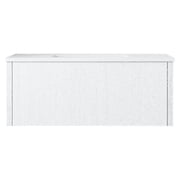 Legno 36" Alabaster White Bathroom Vanity with Matte White VIVA Stone Solid Surface Countertop