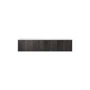Legno 66" Carbon Oak Bathroom Vanity with Matte White VIVA Stone Solid Surface Countertop