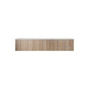 Legno 72" Weathered Grey Double Sink Bathroom Vanity with Matte White VIVA Stone Solid Surface Countertop