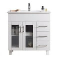 thumbnail image 1 of Laviva Nova 36" Contemporary Wood Cabinet with Ceramic Countertop in White, 1 of 8