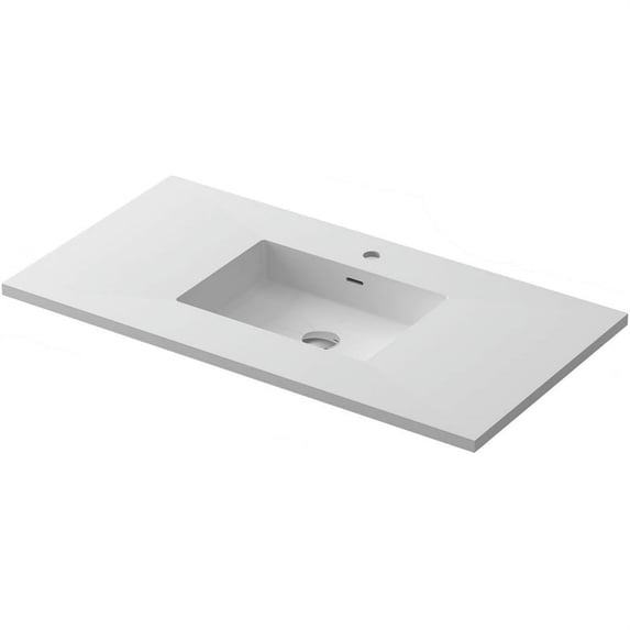 VIVA Stone 48" Matte White - Solid Surface Countertop