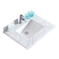 thumbnail image 1 of Laviva 313SQ1H-30-WC 1.26 x 22.05 x 30 in. Forever Single Hole White Carrara Marble Countertop with Rectangular Ceramic Sink, 1 of 3