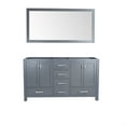 thumbnail image 1 of Laviva Wilson 60" Contemporary Solid Oak Wood Cabinet with 4 Outlets in Gray, 1 of 3