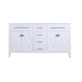 thumbnail image 1 of Laviva Wimbledon 60" Transitional Solid Oak Wood Cabinet in White, 1 of 3